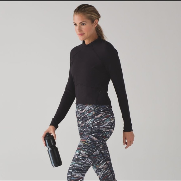 Lululemon Hill and Valley Mock Neck Top in Black - Picture 6 of 13